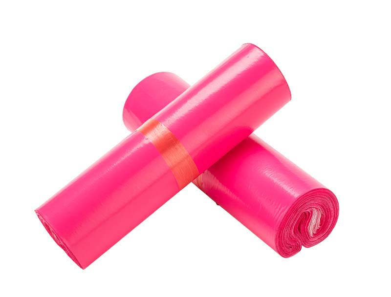 株洲玫红色快递袋-02